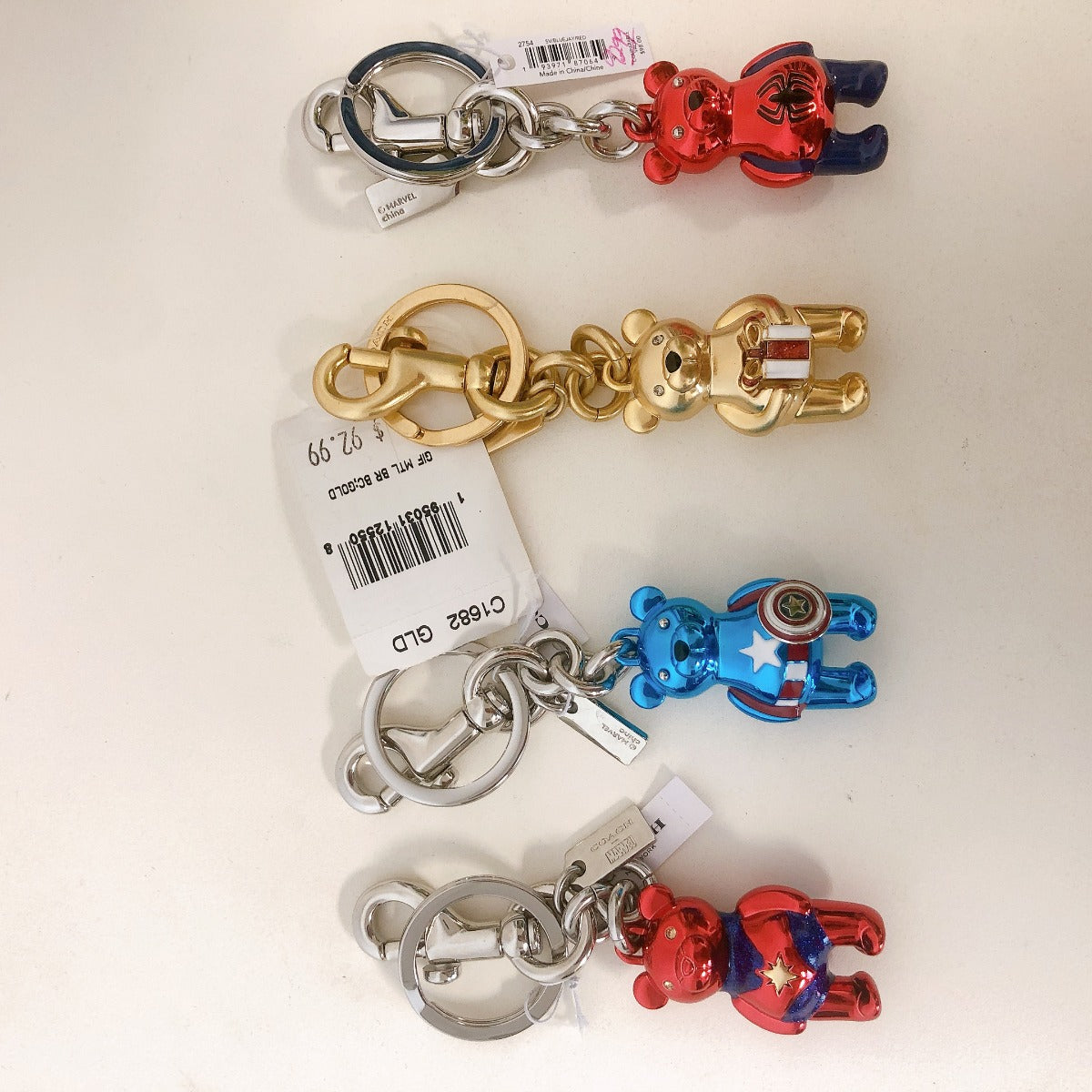 COACH 2755 COACH │ MARVEL CAPTAIN AMERICA BEAR BAG CHARM IN MIDNIGHT NAVY/RED COACH 2755 COACH │ MARVEL CAPTAIN AMERICA BEAR BAG CHARM IN MIDNIGHT NAVY/RED